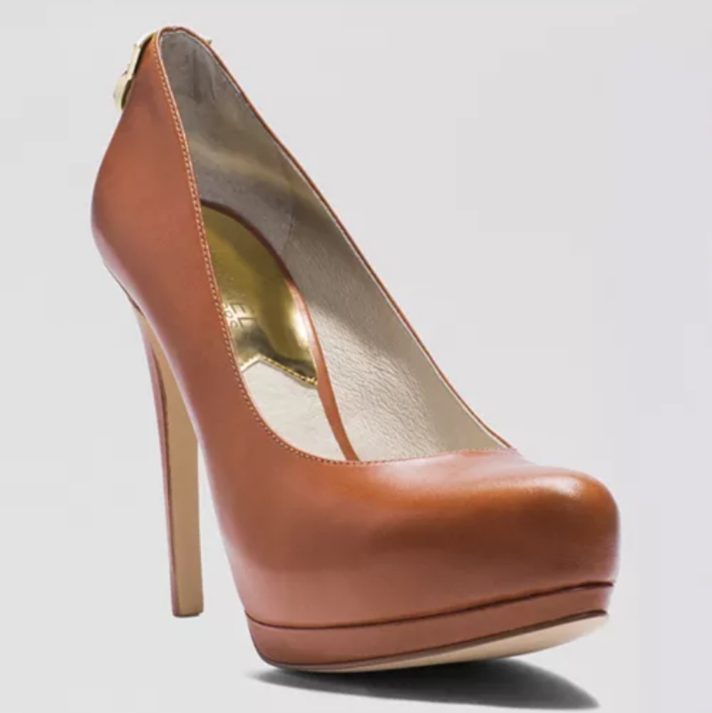 Michael Kors Hamilton Platform Heels with Gold Details